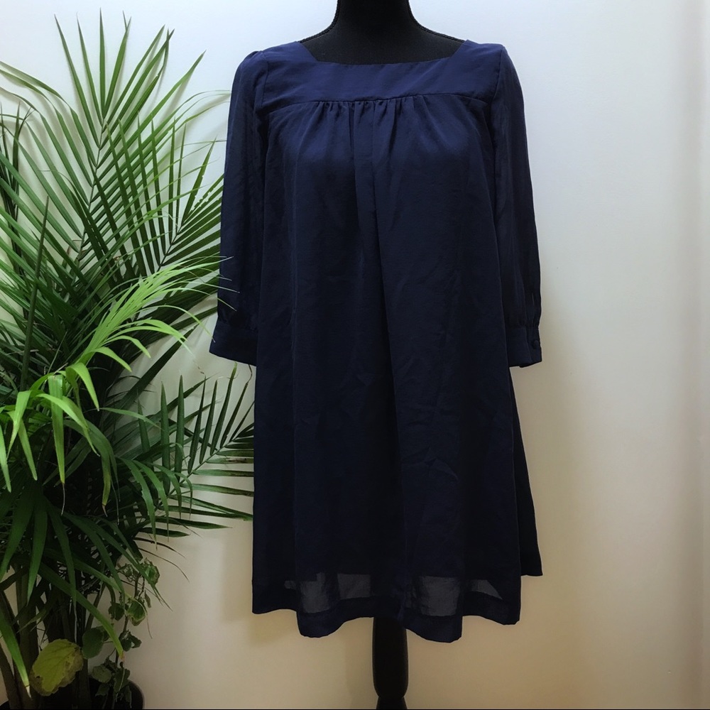 H&M Navy Blue mid length flowey dress
